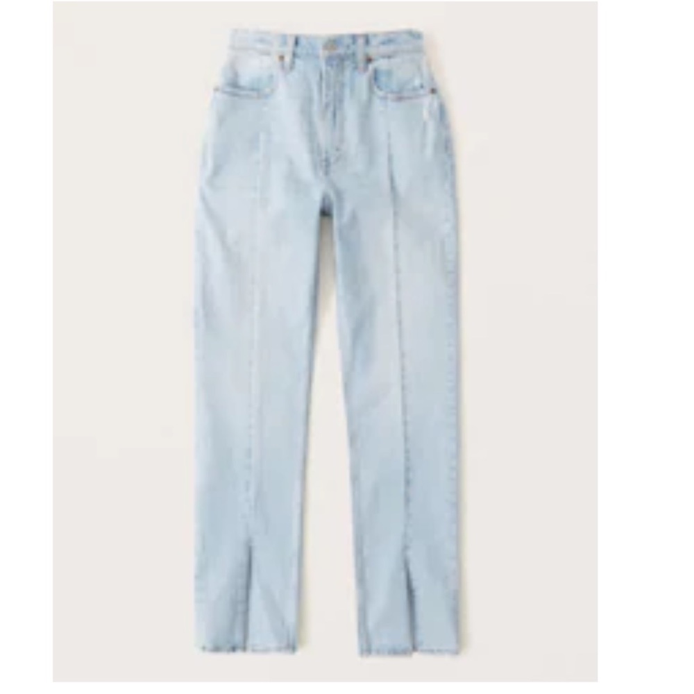 Abercrombie 90s straight ultra high rise curve love denim jeans